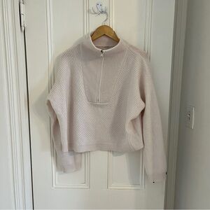 Joie Like New Off White Half Zip 100% Cashmere Sweater XL